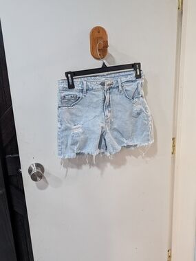 Old Navy Light Blue Distressed Denim Shorts